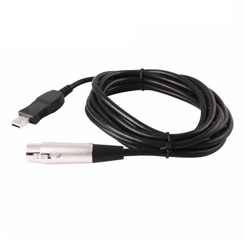 10ft (3 meter langes, symmetrisches xlr-buchse-auf-usb -2.0- kabel für instrumente und mikrofone (einzeln)