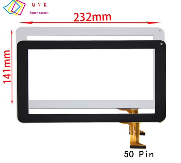 Zwart Wit 9 inch P/N FX-C9.0-0068A-F-02 voor N8000 N9000 Capacitieve touch screen panel reparatie vervanging onderdelen