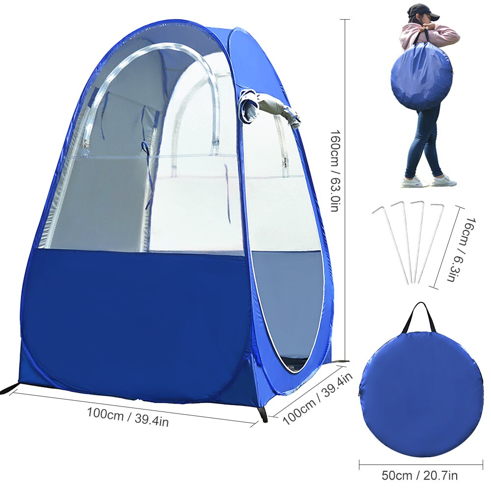 Utomhus fisketält uv-skydd pop up single tält regn skugga tält för utomhus camping strand bärbar med bärväska