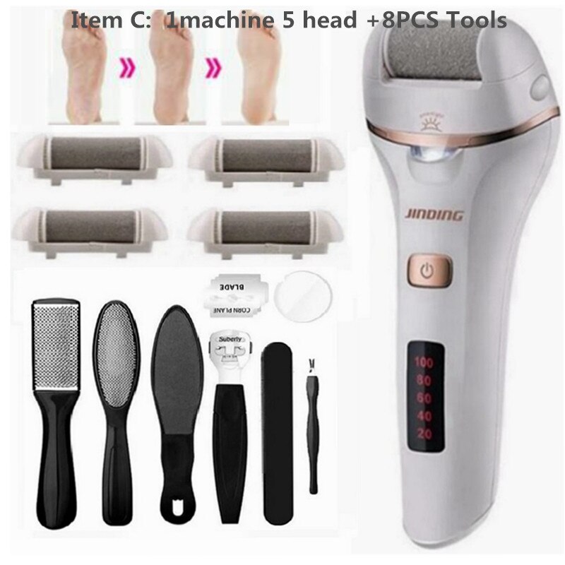 Electric Foot File Callus Remover Machine Pedicure Device Rechargeable Feet Care Tool For Heels Dead Skin: Item C
