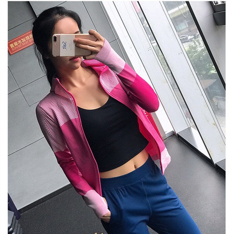 Mulheres esportes náilon hoodie alto elástico apertado treinamento fino ginásio casaco de fitness profissão jogging camisolas com capuz