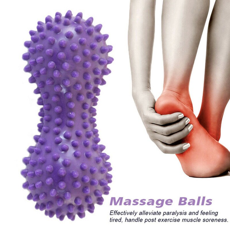 PVC Peanut Spiky Ball Massage Acupoint Grip Ball Pointed Nail Fascia Yoga Ball Fitness Ball Inflatable Hedgehog Ball