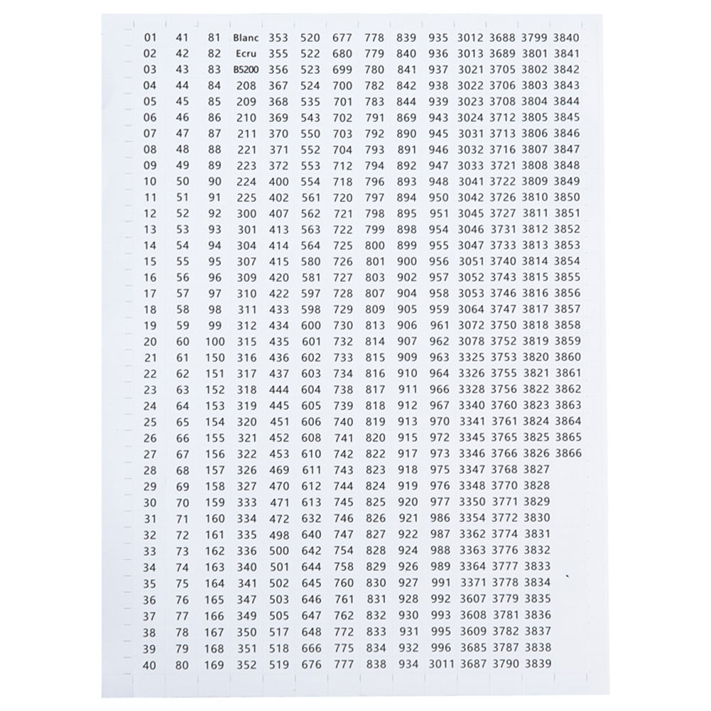 Dmc farver nummer etiket klistermærker til diamantmaling opbevaringsæske mosaikperler