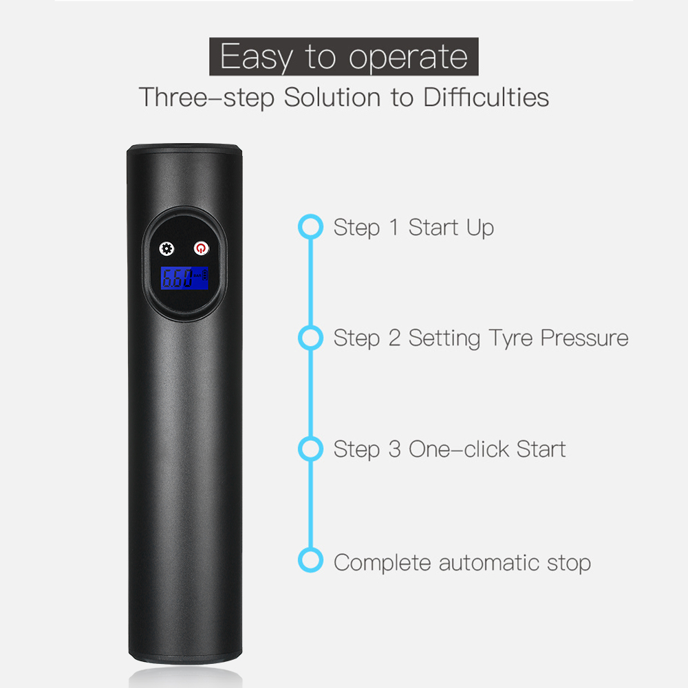 Digitale Mini 12V Autoband Pomp 150PSI Luchtcompressor Snoerloze Elektrische Luchtpomp 2000 Mah Batterij Led Licht Voor bal Fiets
