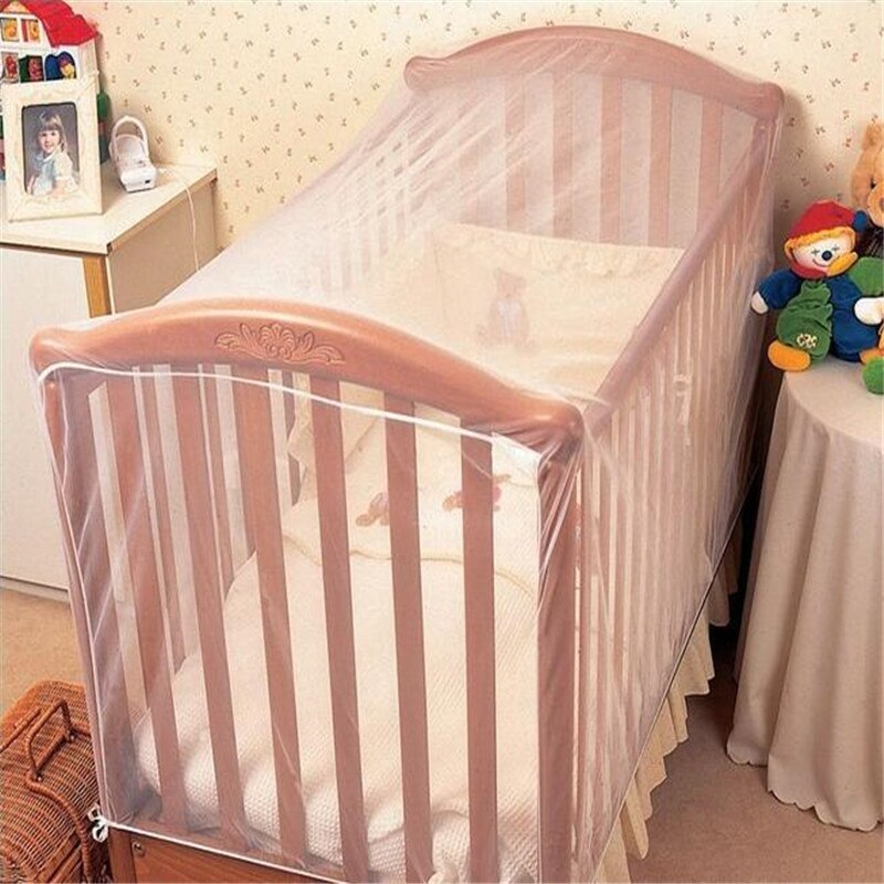 Barneseng barneseng insekt mygg veps fluer nett for spedbarn seng folding crib garn baby baby mygg garn crib net: Hvit