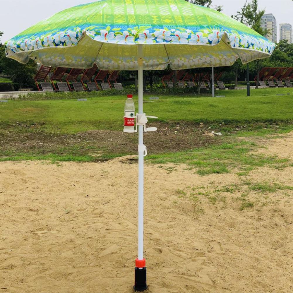Justerbar 20-32mm strandparasoller sandanker med hvit krok kraftig jordankerstativ paraplytilbehør