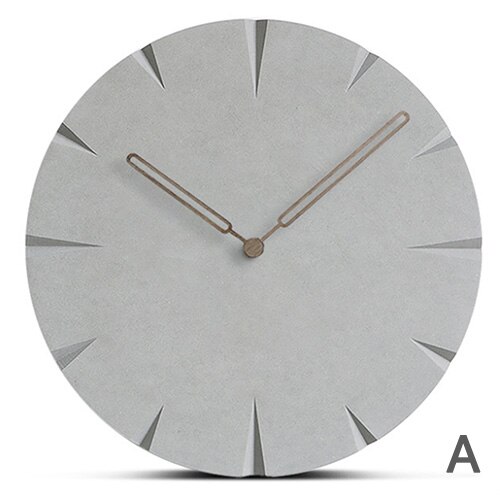 Large Wooden Wall Clock Simple Modern Nordic Silent Clocks Square MDF Wood Hanging Wall Watch Home Wall Decor 12 Inch: A
