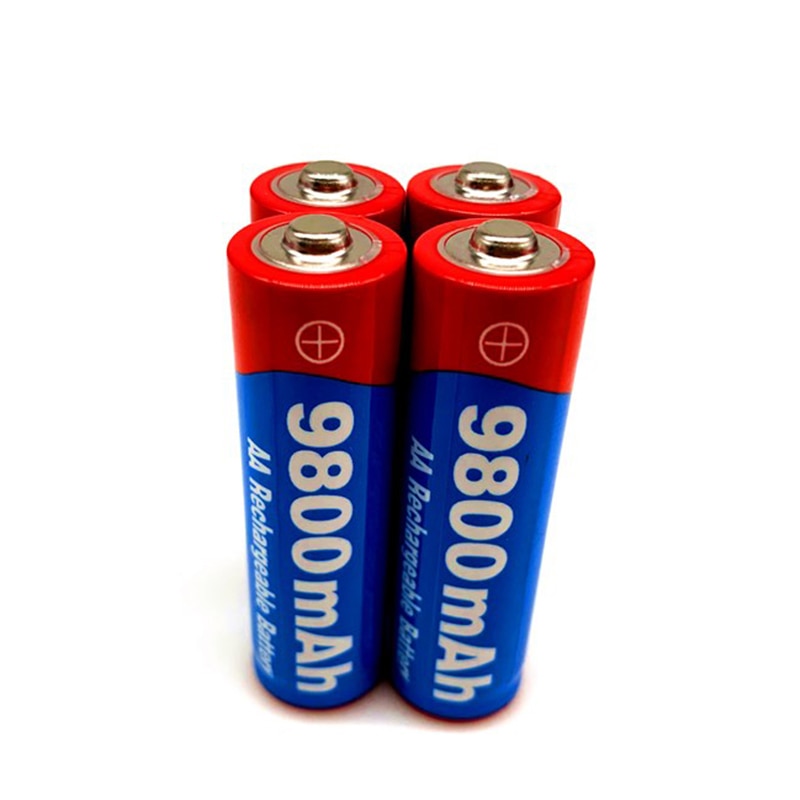 100% Aa Oplaadbare 1.5V 9800Mah 1.5V Ni-Mh Oplaadbare Aa Batterij Voor Led Licht Speelgoed camera Microfoon