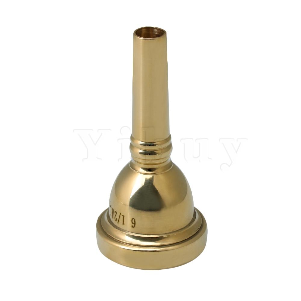 Yibuy guld messing alt trombone mundstykke 38mm diameter 1/2al