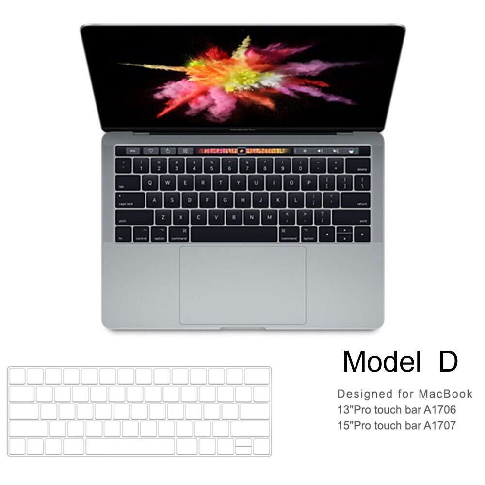 Wiwu Us Layout Laptop Toetsenbord Cover Voor Macbook Pro 16 Hoge Transparantie Geen Letters Waterdicht Voor Macbook Toetsenbord Cover: Model D