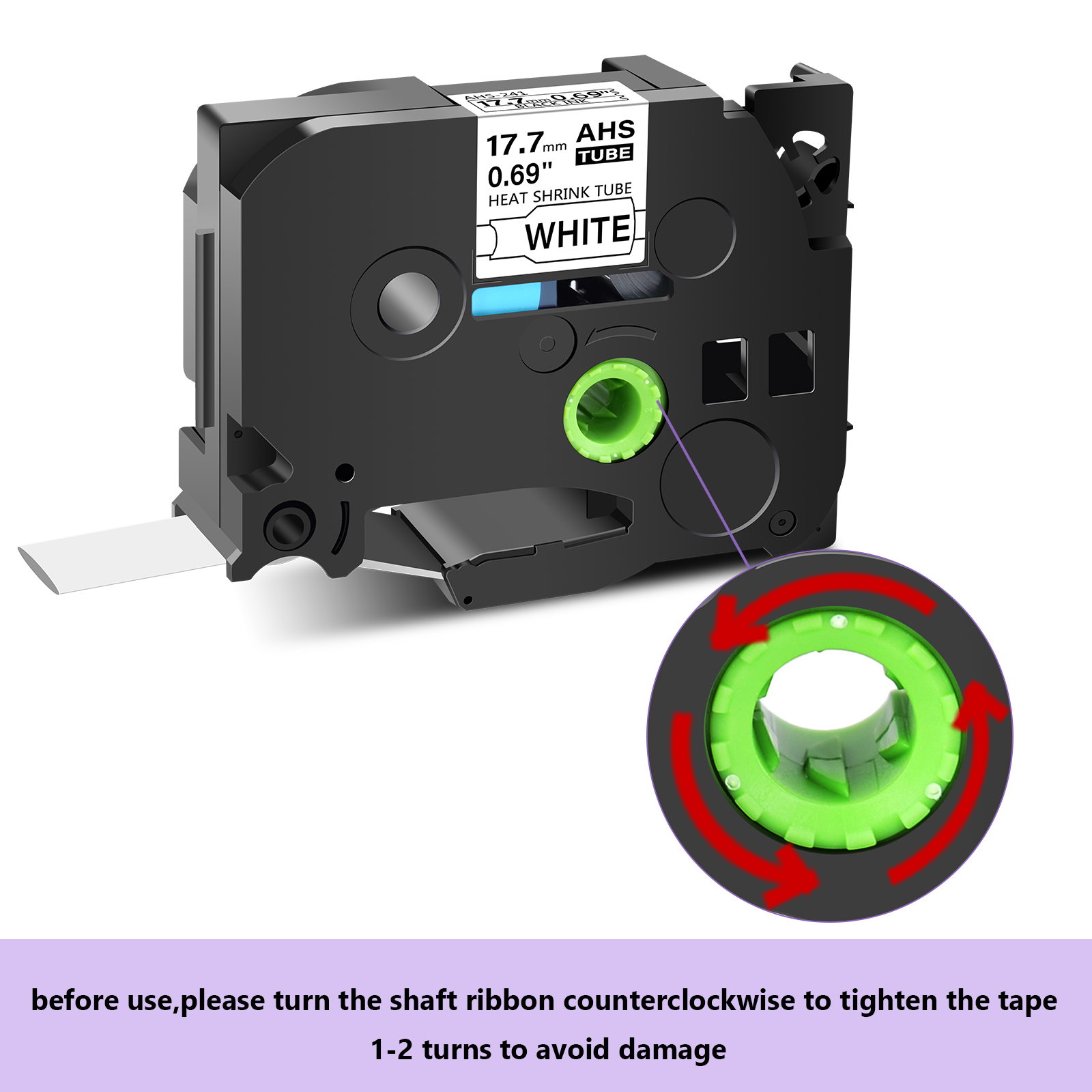 Cinta de tubo termorretráctil Cruxer Compatible con Brother HSE-231 HSE-631 251 241 cinta 6/9/12/18/24mm cinta para Brother p-touch Maker