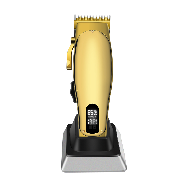 Master-cortadora de pelo eléctrica para hombre, máquina inalámbrica ajustable, para barbería y barba: Gold / US Plug