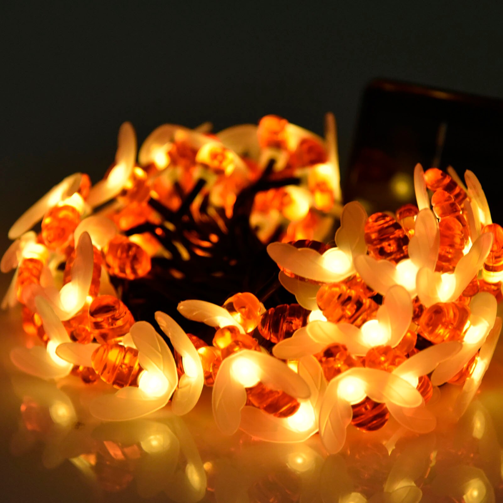 Solar Bee Fairy Tale Light String 7M 50 LED Waterproof Outdoor Garland Solar Power Lamp Christmas For Garden Decoration