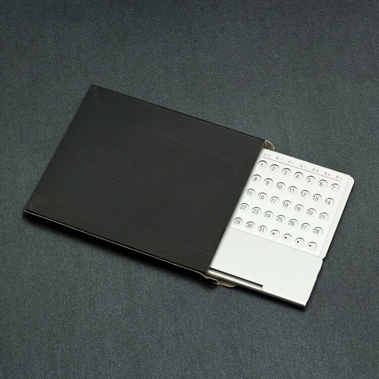 Ultra-tynd kontor desktop cool skrivebord kalender kalender kalender metal i engelsk million kalender reklame