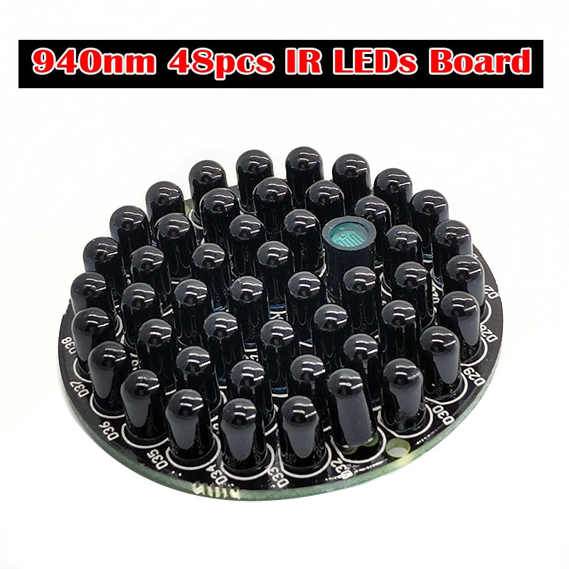 IR Infrared LED Board 940nm 48pcs IR LEDs Invisible at night No exposure Light Board for IR Illuminator CCTV Accessories