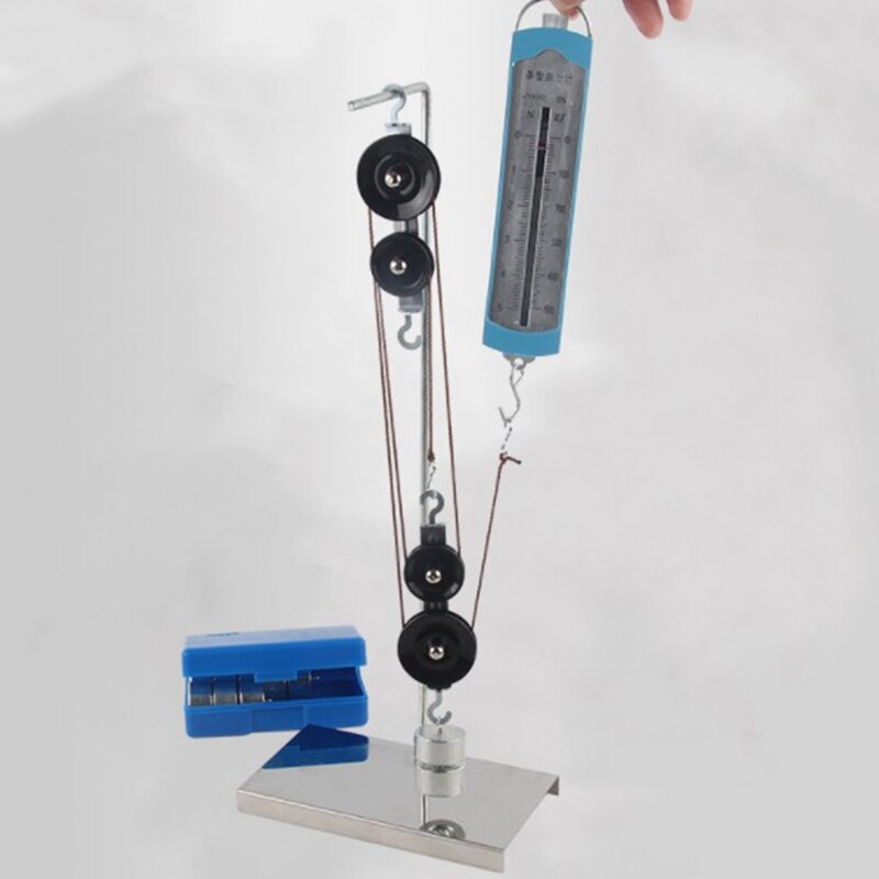 Dinamómetro de resorte, experimentos de física de equilibrio, barra de equilibrio de resorte, gancho de código, mecánica de maquinaria, juego de bloques de polea
