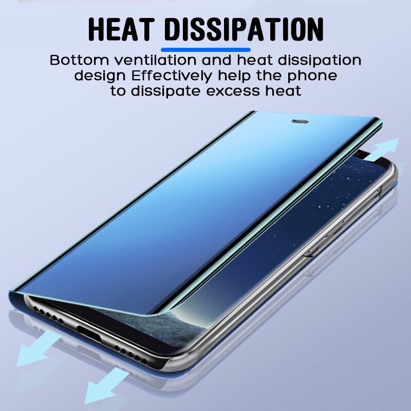 Smart View Caso di Vibrazione Magnetica per Huawei Honor 8X/8X Max In Pelle Specchio di Placcatura Copertura Posteriore Del Telefono Honor8X 8 X Honor8XMax 8XMax