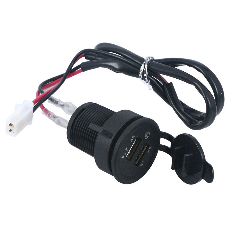 DC 12V Dual USB caricabatteria per auto moto accendisigari caricabatterie adattatore di alimentazione per auto moto