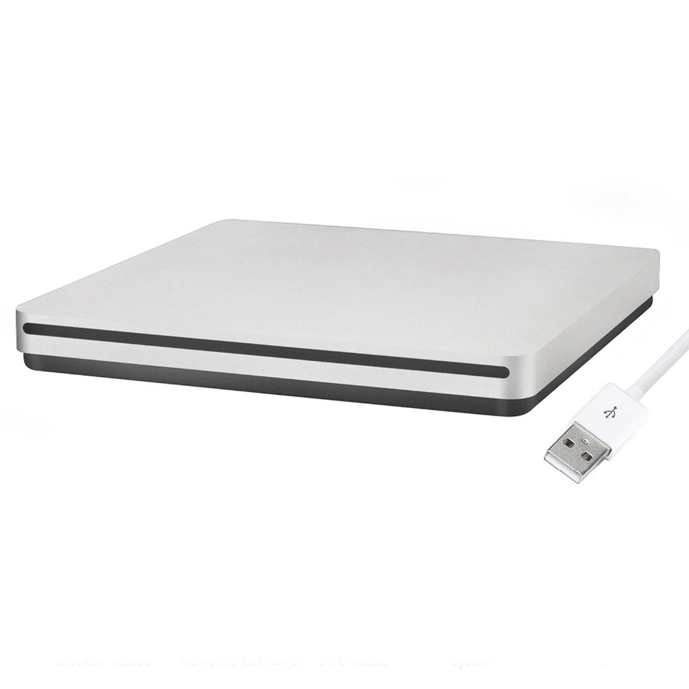 Silver Super Slim External Slot in Blu-Ray DVD RW Enclosure USB 2.0 Case 9.5/12.7mm IDE Optical Drive For laptop Macbook