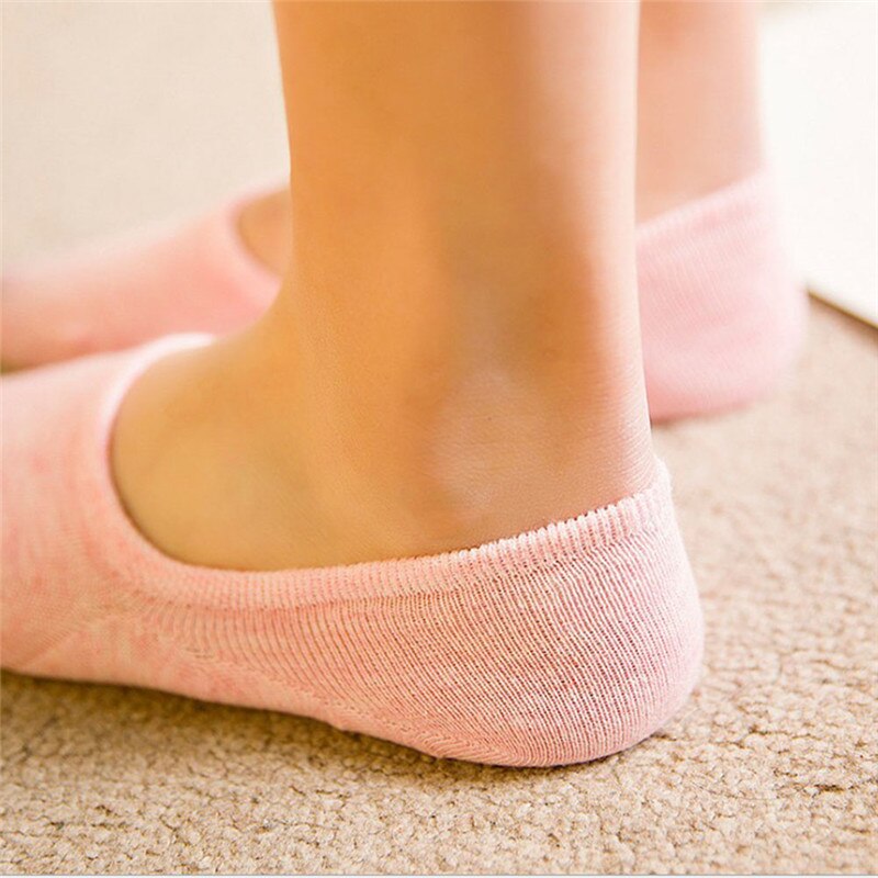 Calcetines tobilleros de algodón para mujer, calcetín corto, Color caramelo, 5 pares
