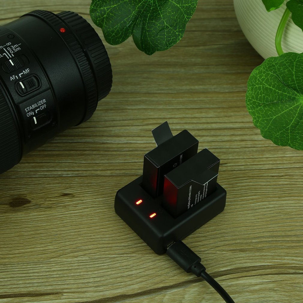 3.7V 900mAh camera USB Dual Charger With 2pcs Batteries For SJ4000/SJ5000/SJ6000/SJ5000+/SJ4000+/SJ5000X.M10/M10+ Accessories