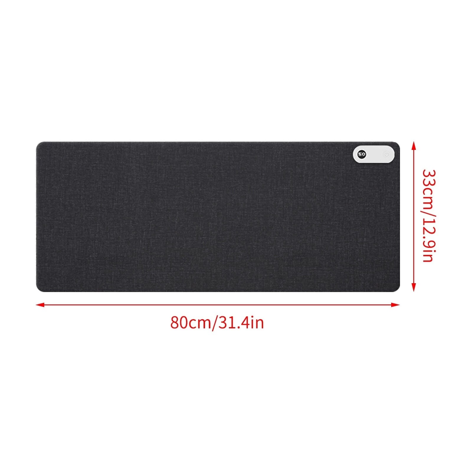 Tapis chauffant électrique Intelligent pour bureau et maison, tapis de souris chauffant pour la sieste d&#39;hiver: Black / Uk Plug