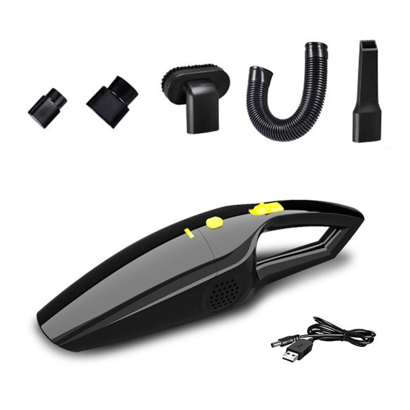 Portable Vacuum Cleaner Wired/Wireless Car Vacuum Cleaner Car Cordless Mini Hand Y4UA: 7HH1502153-BK-1