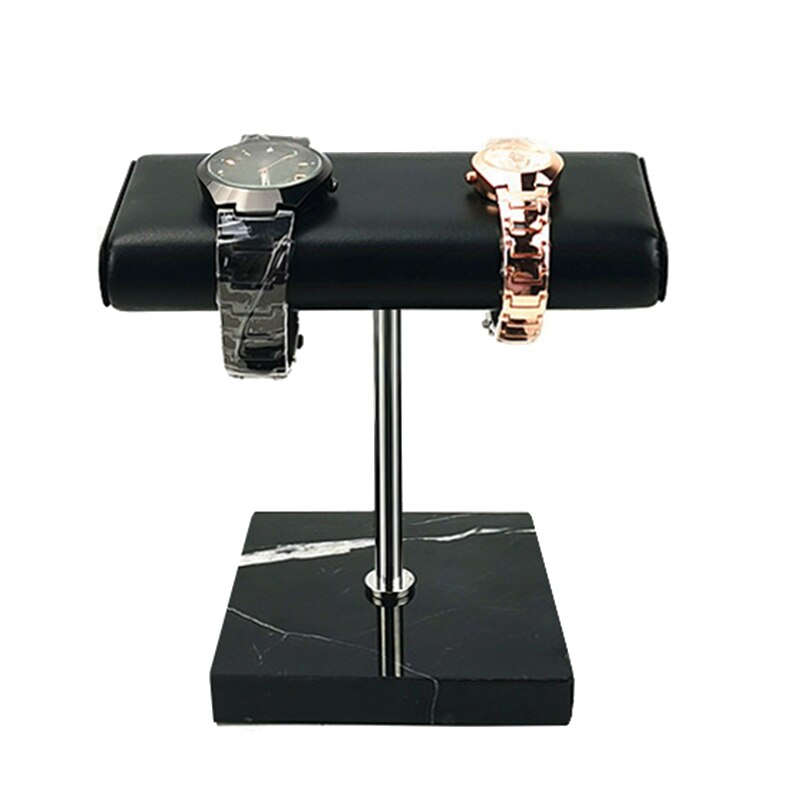 Watch Stand - Marble Base Metal Rod Display - Jewelry Bracelet Holder