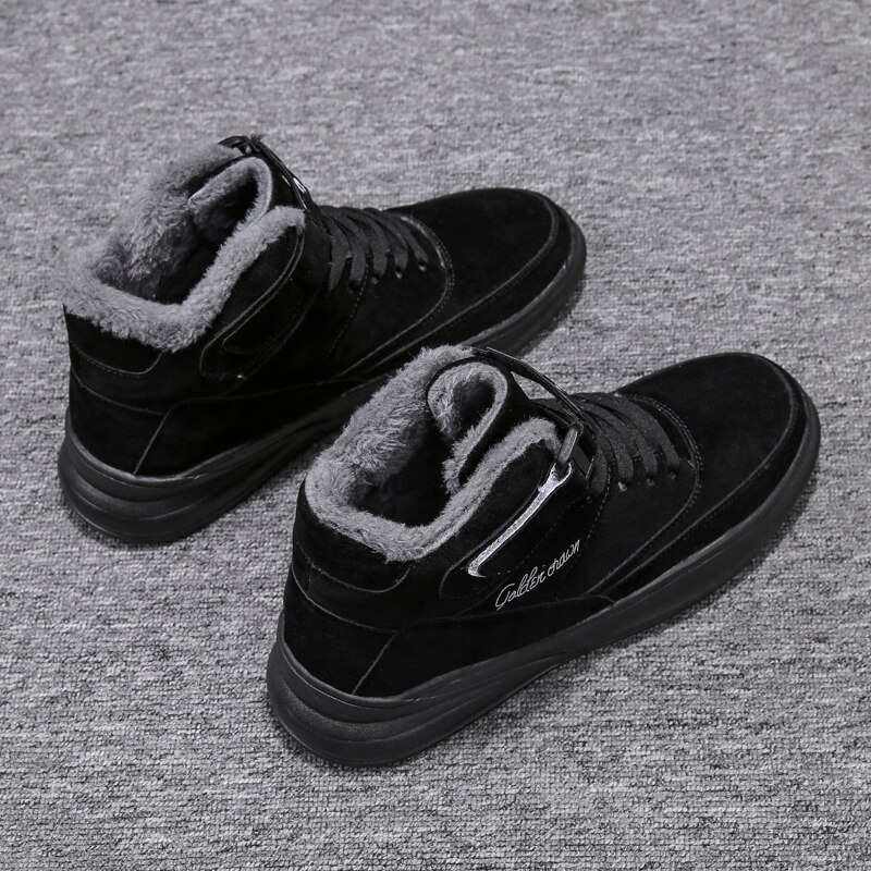 Vinter män skor utomhus promenader sneakers halkfria fritidsskor bomull varma bekväma herr sneakers