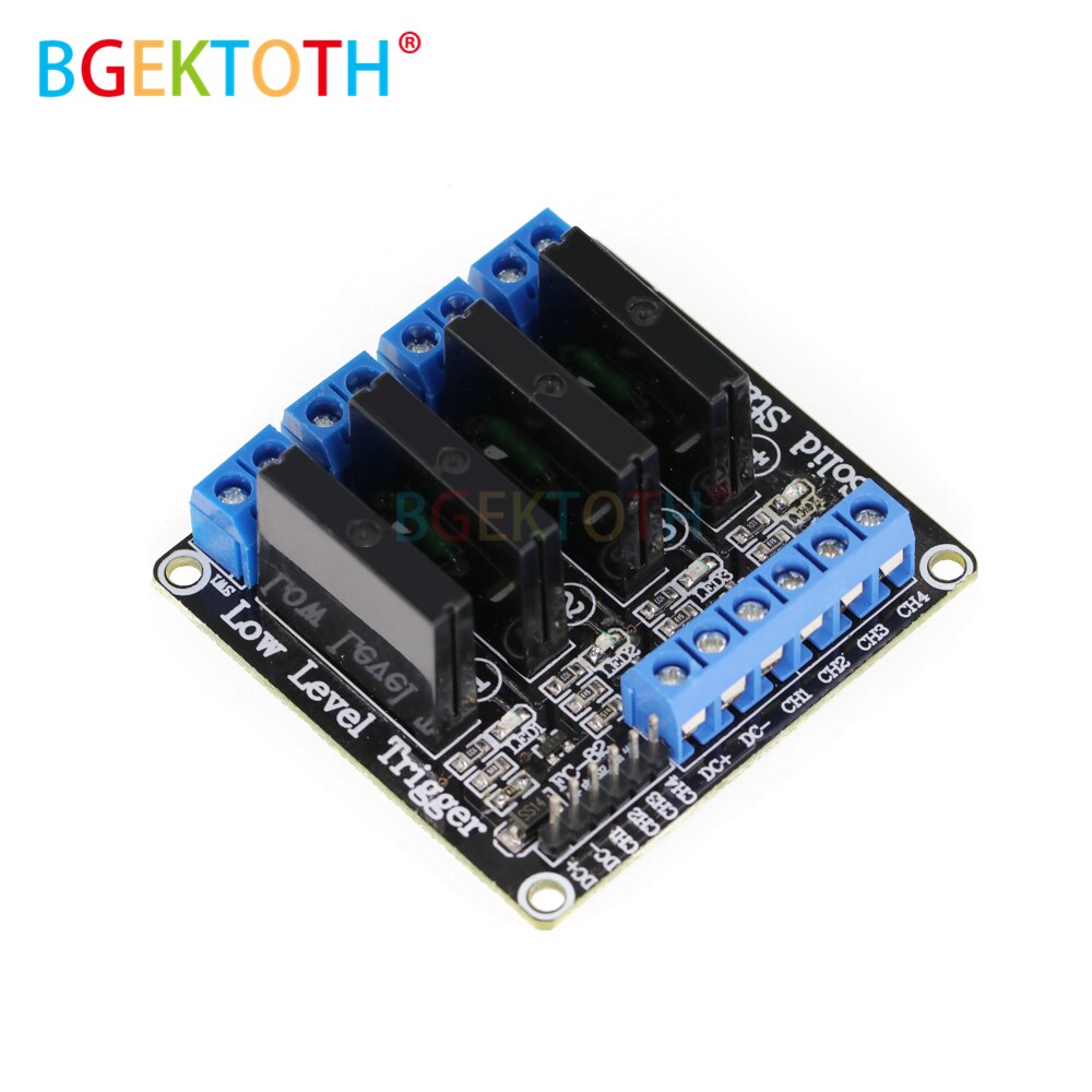 4 Channel 5V 12V 24V DC Relay Module Solid State Low Level SSR AVR DSP 2A 240V