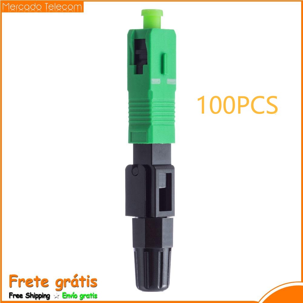 0.3dB FTTH SC APC Optical Fiber Cable Quick Connector Fast Cold Connection Adapter for CATV Network: 100pcs