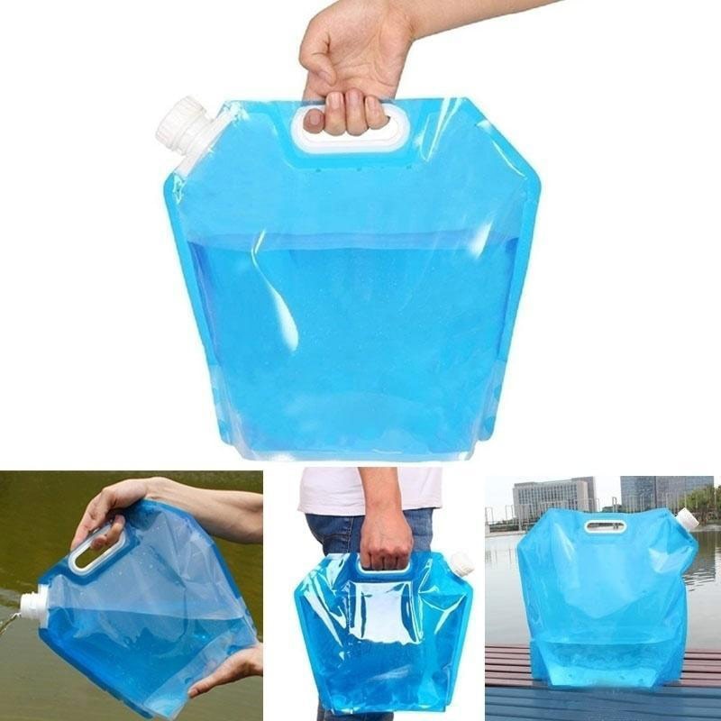 Bolsas de agua para exteriores, bolsa plegable de 5l/10l para acampar, playa, senderismo, bolsa de agua, contenedor de agua para cocinar, Picnic, Kits de emergencia