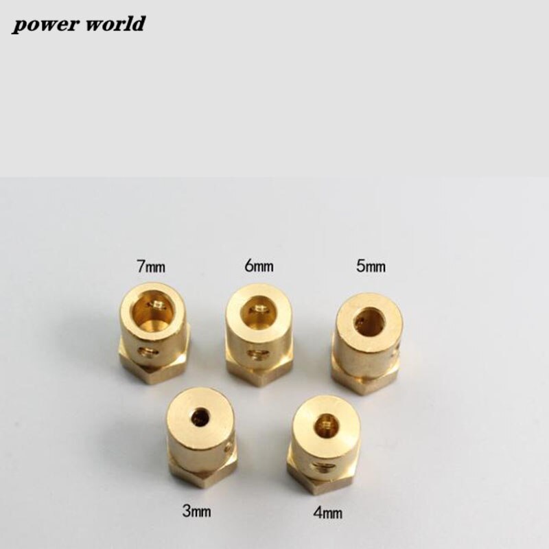 Metalen zeshoekige koppeling auto-askoppeling onderdelen 3 mm 4 mm 5 mm 6 mm 7 mm 8mm zeshoekige koppeling