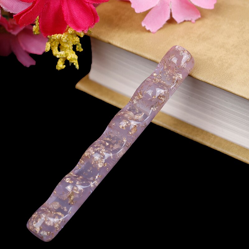 1pc nail art borste pennställ ställ verktyg akryl klar färgglad nail art visar verktyg 5 galler uv gel borste display hållare: Lila