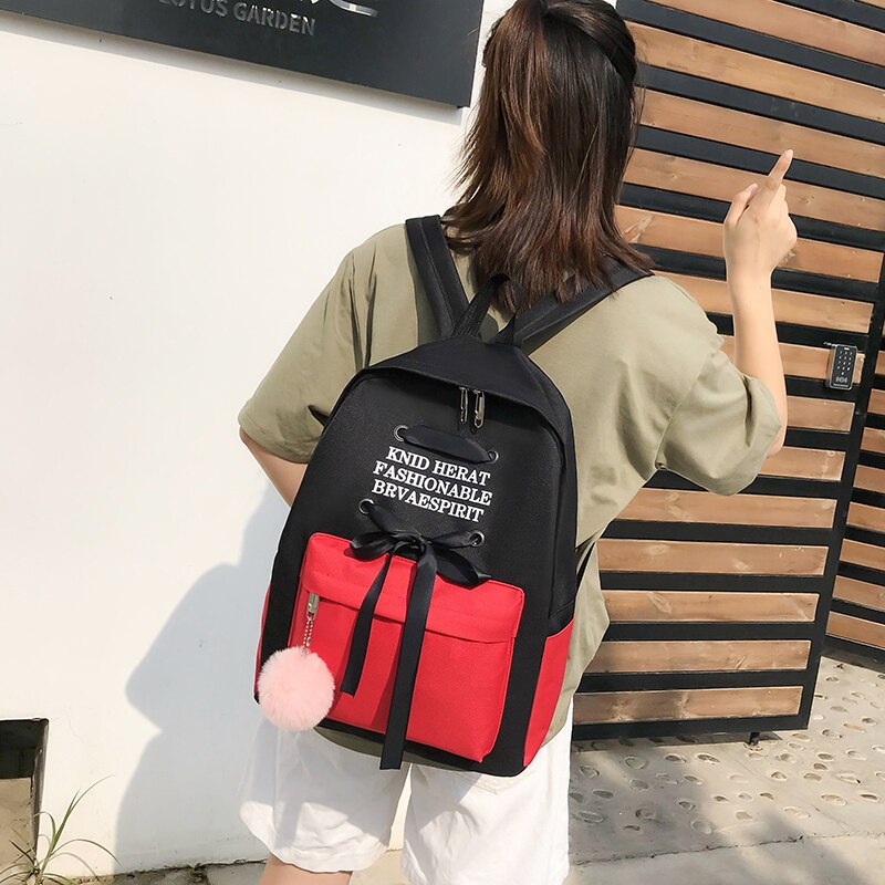cartables Tenn Filles Mignon Décontracté Femmes Sac À Dos En Toile Sacs D'école D'étudiant Adolescent Filles Sacs D'école Décontracté Sacs À Bandoulière