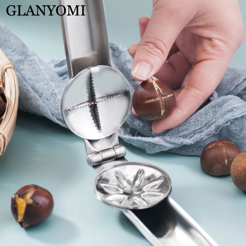 Premium 2-in-1 Quick Chestnut Clip Nut Cracker Sheller Walnut Pliers Metal Nut Opener 304 Stainless Steel Kitchen Tools