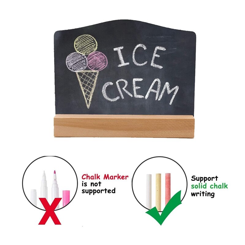 4 PCS Mini Chalkboard Signs for Chalk Sign,Food Labels Message Board Signs for Party Restaurant Wedding