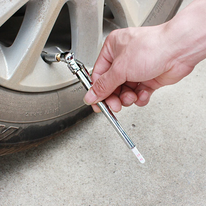 Mini digitale bandenspanningsmeter 5-50PSI roestvrijstalen bandenspanningsmeter Pen voor alle autobanden en motorfietsen: Default Title