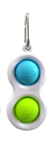 Nuovi giocattoli antistress Fidget semplice fossetta regolatore di pressione scheda Controller giocattolo educativo Brinquedos semplice portachiavi divertente: Blue and Green