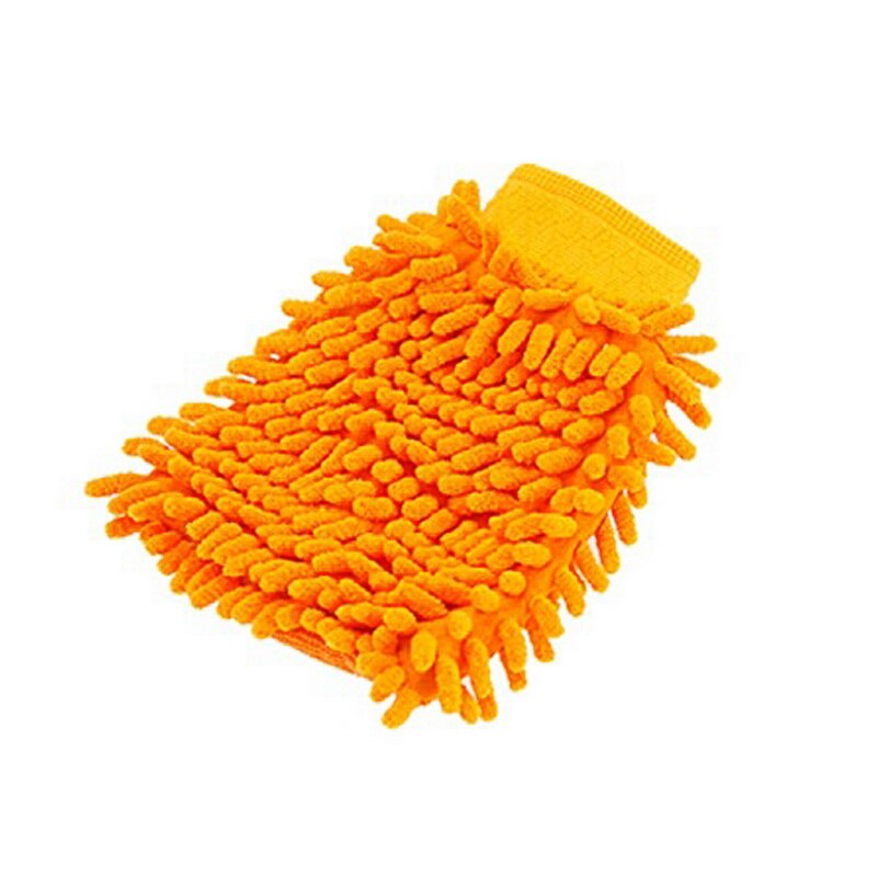 Dust wiper microfiber chenille car wash glove car wipe glove clean glove dust cover Car Ultrafine Fiber Cleaning Glove Car: orange