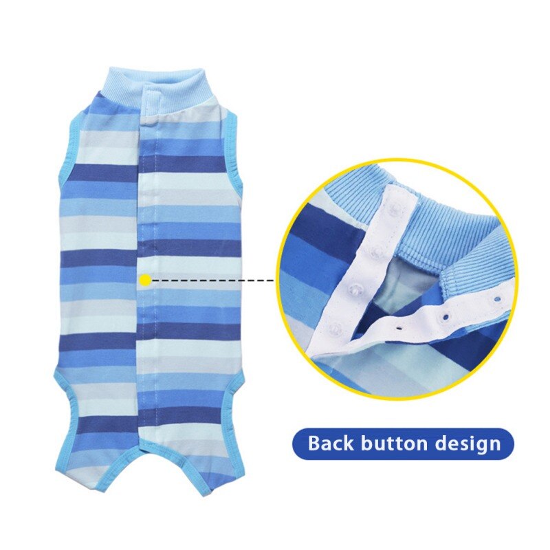 Traje de cuatro Mono para mascotas, ropa para perros, recuperación de operación, Anti lamer heridas después de la cirugía