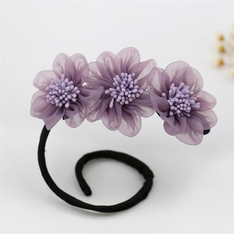 Jahrgang Hülse Perle Haarnadel Brötchen Frisur Haar Stock Frauen Elegante Haarband Blume Haar Hersteller Werkzeuge Haar Zubehör: Weiß