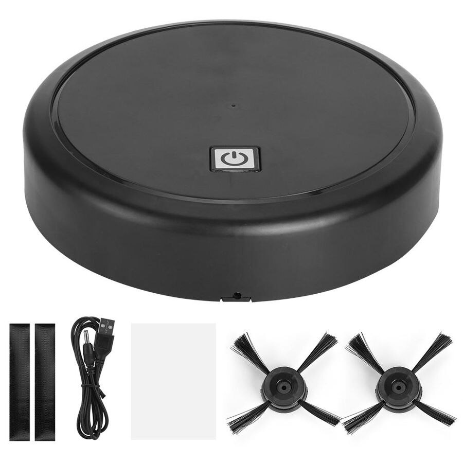 Sweeping robot, intelligent automatic sweeping robot, USB charging, robotic cleaner, home appliance for animal hair,: Black
