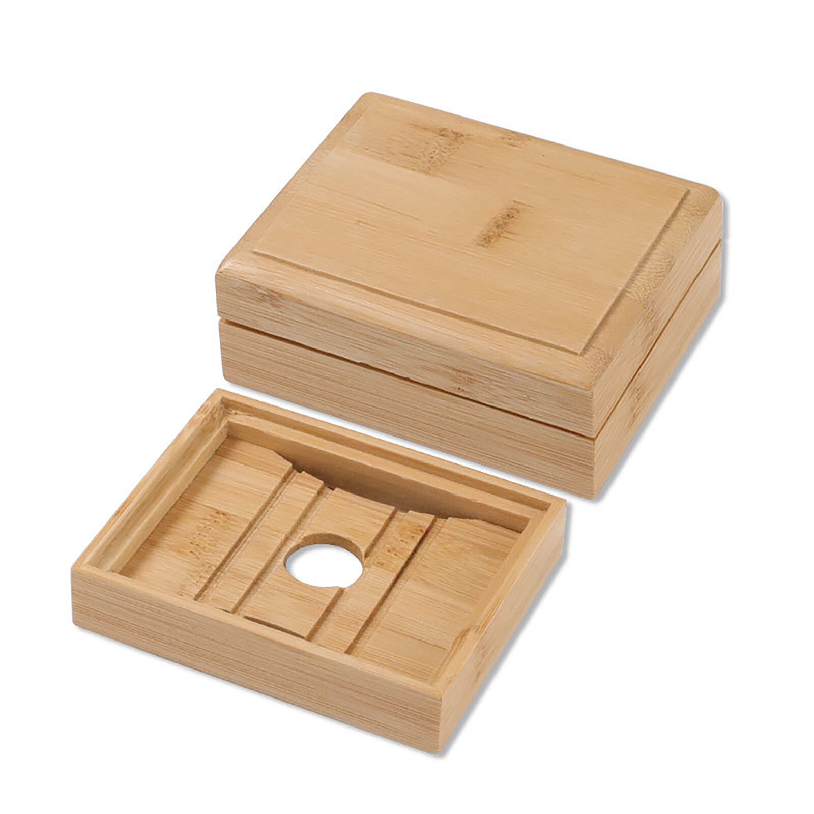 1PC natural bamboo wood bathroom soap box water resistant shower wooden soap storage box easy to clean dish storage box коробка: 0