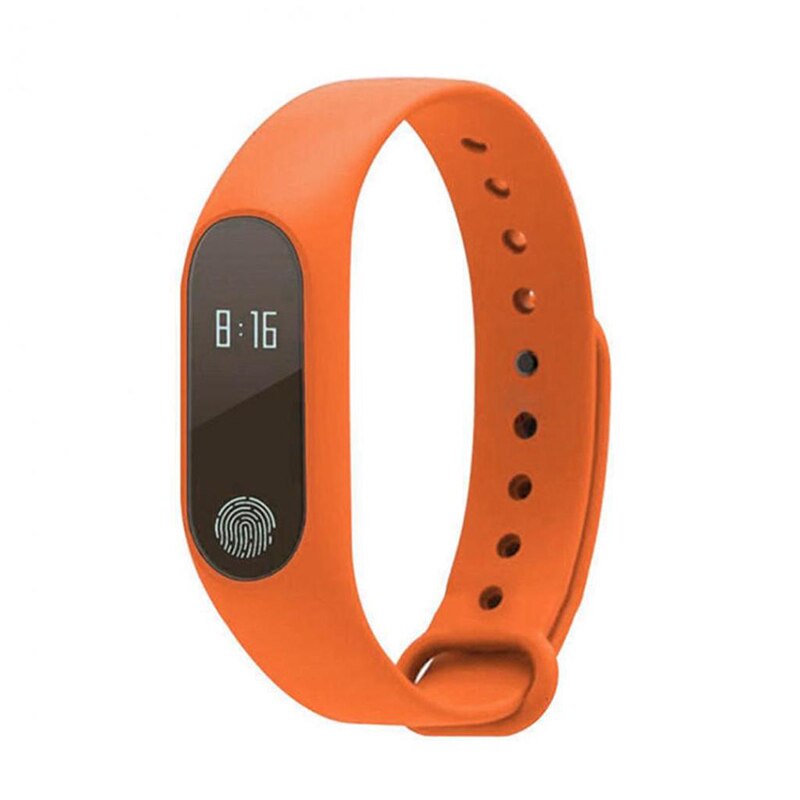 Wristband M2 Smart Bracelet Heart Rate Bracelet Waterproof Sport Fitness Band Stepcount Message Smart Loop Watch Alarm Clock: Orange