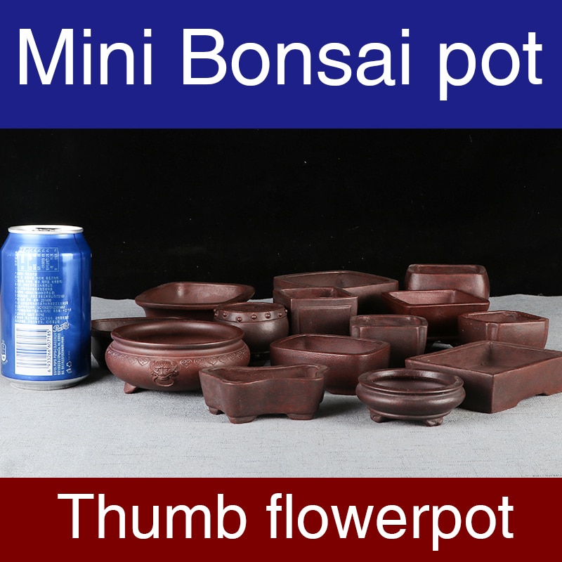 Mini pot à fleurs à sable violet | Petit pot à bonsaï, bassin non glaçure, pot de fleurs de jardin, YiXing
