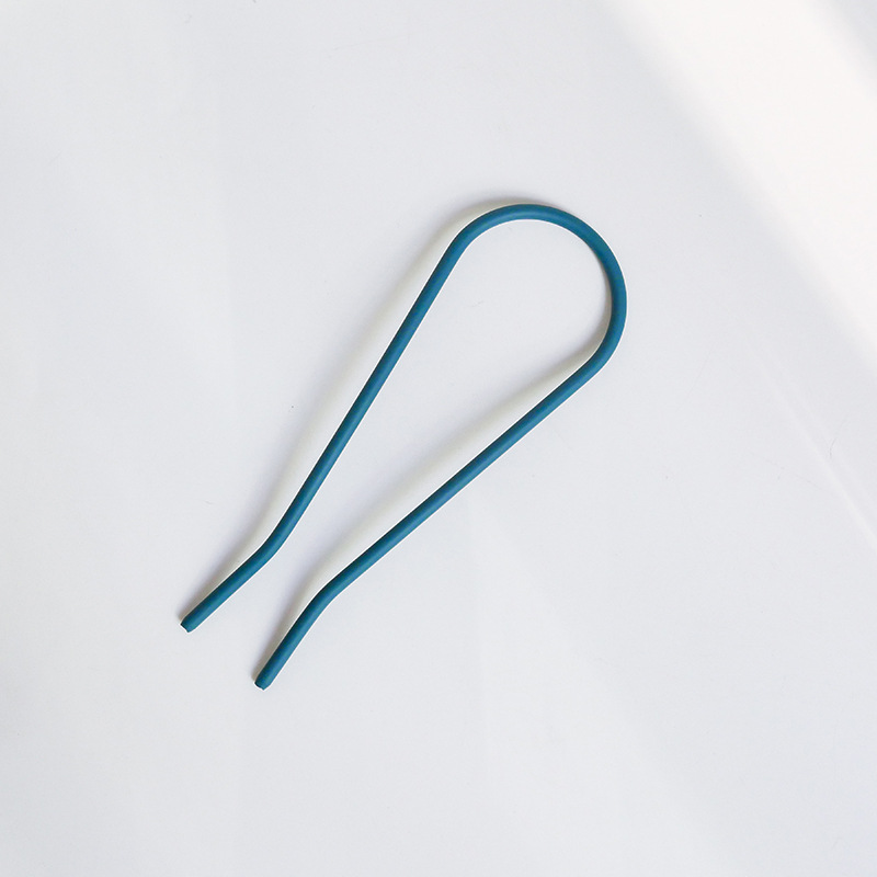 Varillas de pelo de Metal minimalistas para mujer, Clip colorido en forma de U, horquilla de cabello para niña, moño, accesorios para el cabello: 7