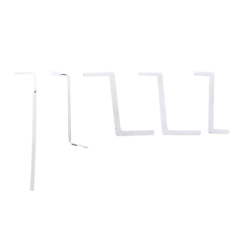 5pcs Lock Smith Lock Tools Set Stainless Steel Double Row Tension Removal Hooks Lock Tools Hand Tool Set