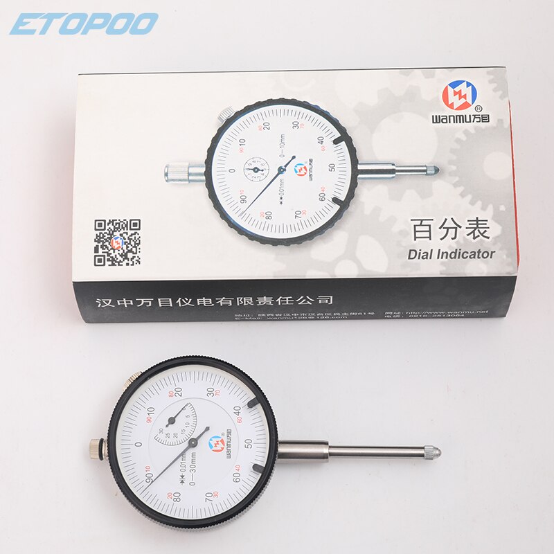 High precision Wanmu brand 0-10mm/0-30mm Dial Indicator Gauge Meter Precise Resolution 0.01mm Concentricity Test