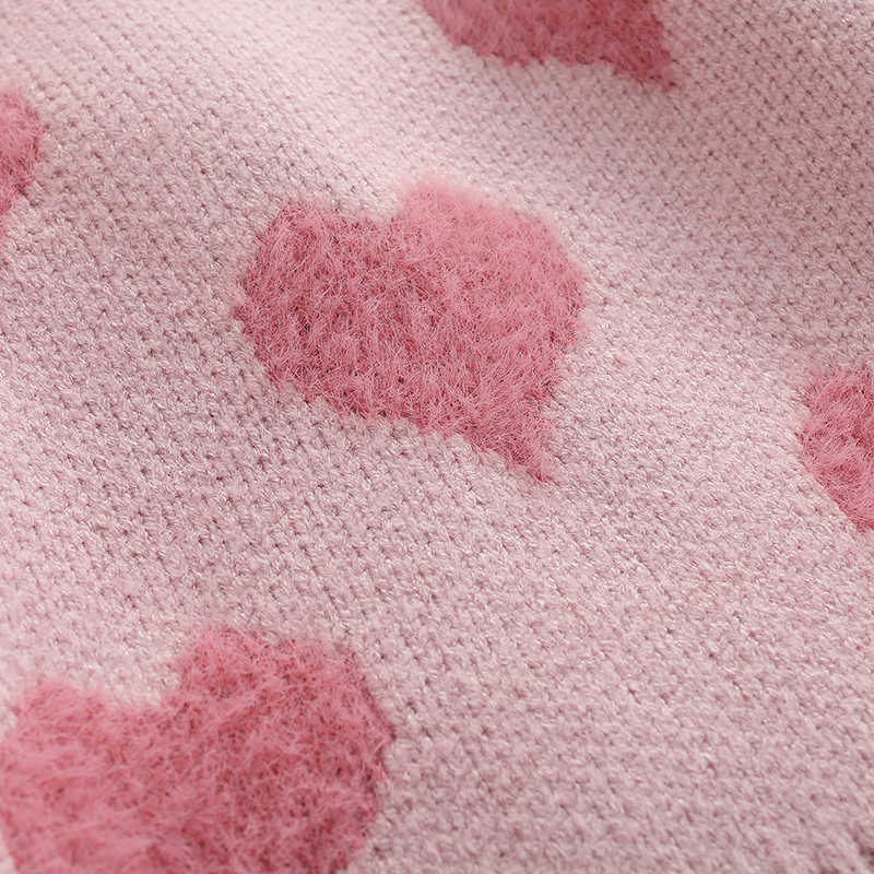 Pasgeboren Baby Meisjes Hart Trui Knop Gebreide Trui Vest Baby Lente Herfst Vest Jassen Valentijnsdag Kleding